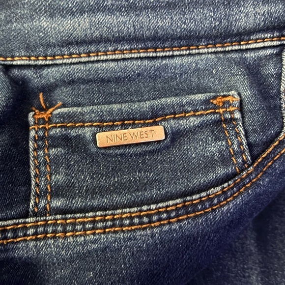 Nine West Blue Jeggings Pull On Skinny Crop Stretch 6 - Picture 8 of 11